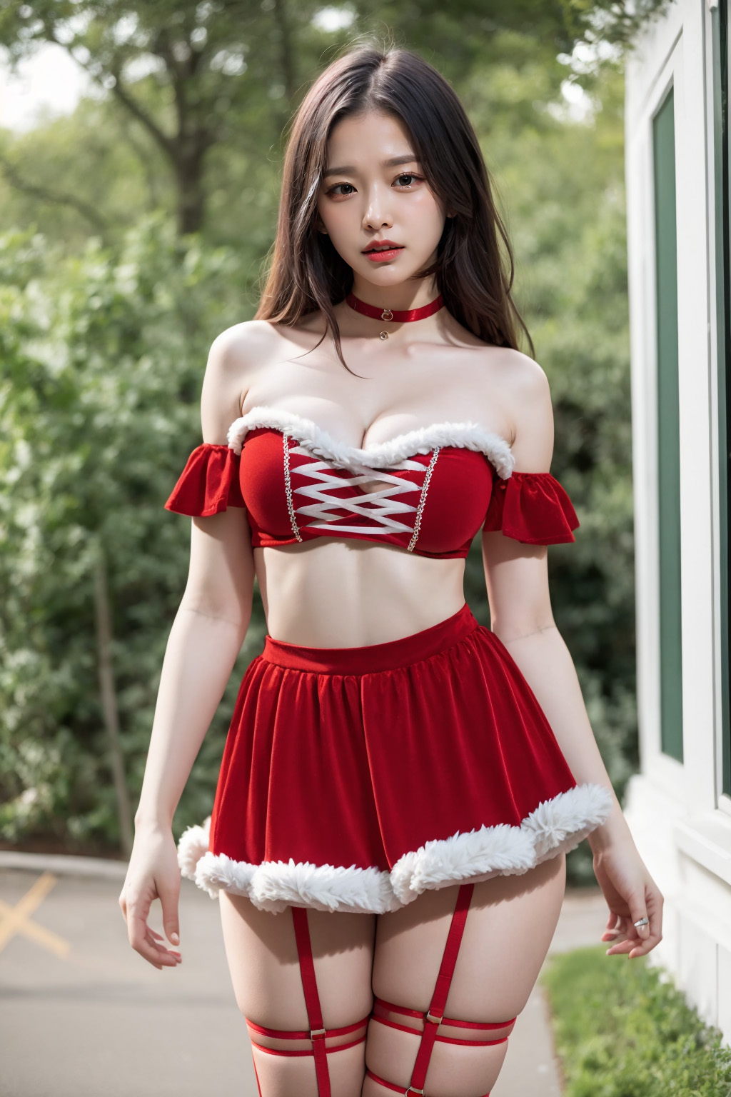 Cute and sexy Santa girl images generated by AI - 3