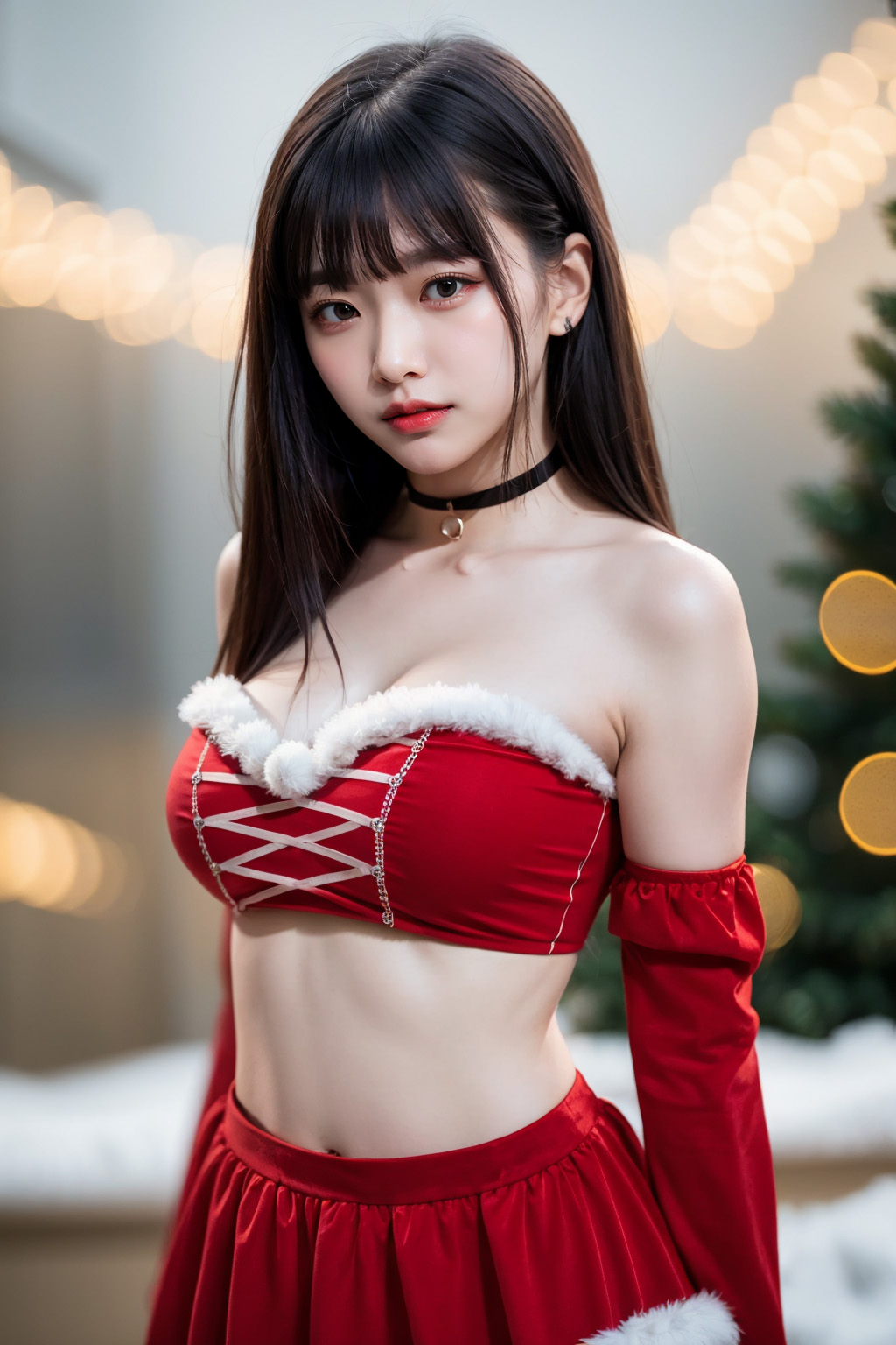 Cute and sexy Santa girl images generated by AI - 3