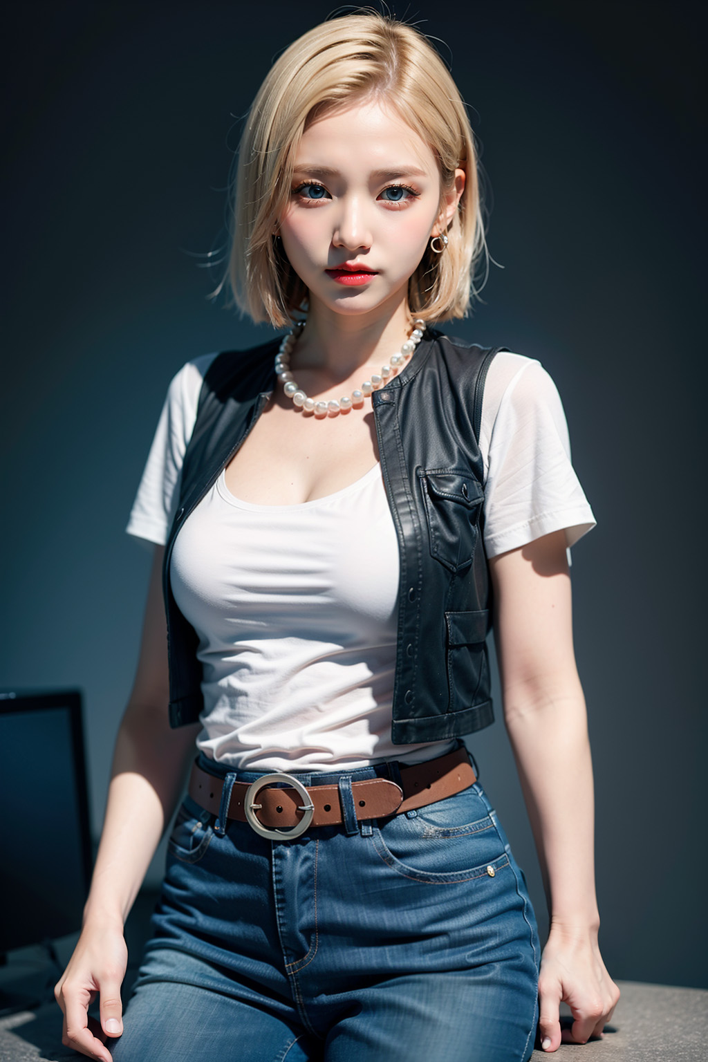 Real-life image of Android 18 from Dragon Ball created by AI