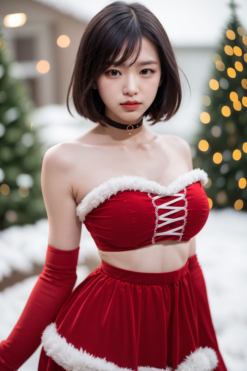 Cute and sexy Santa girl images generated by AI - 3