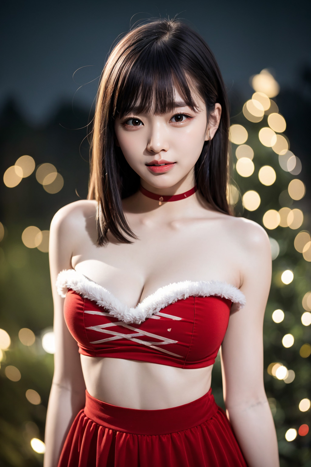 Cute and sexy Santa girl images generated by AI - 3