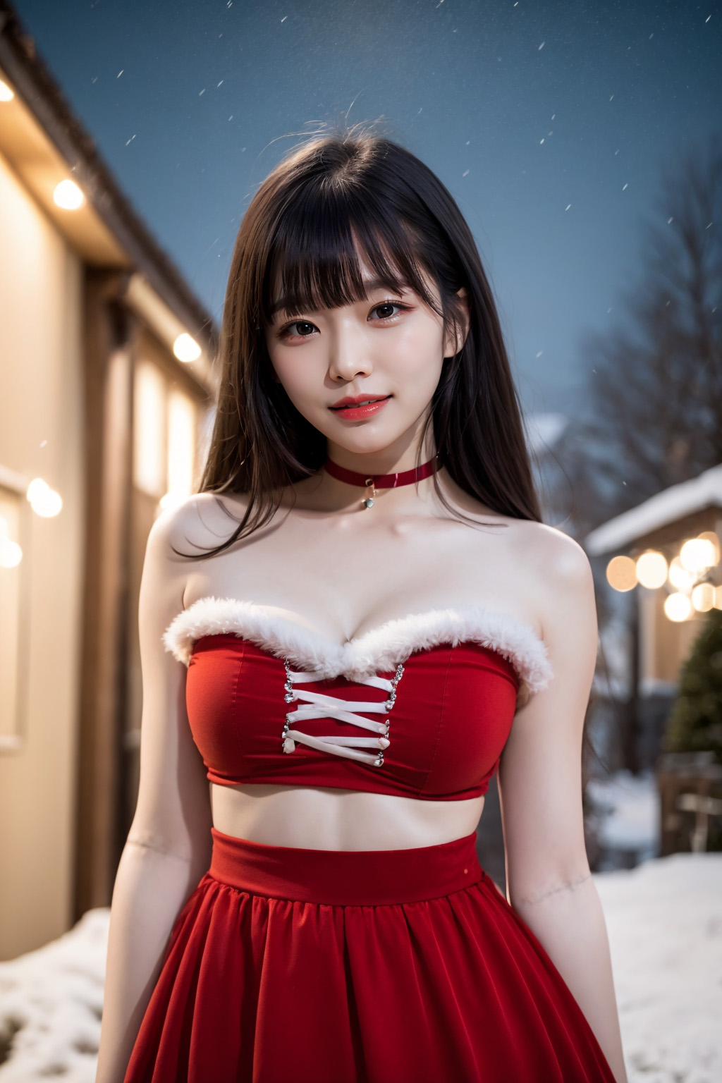 Cute and sexy Santa girl images generated by AI - 3