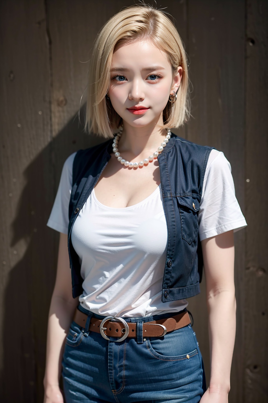 Real-life image of Android 18 from Dragon Ball created by AI