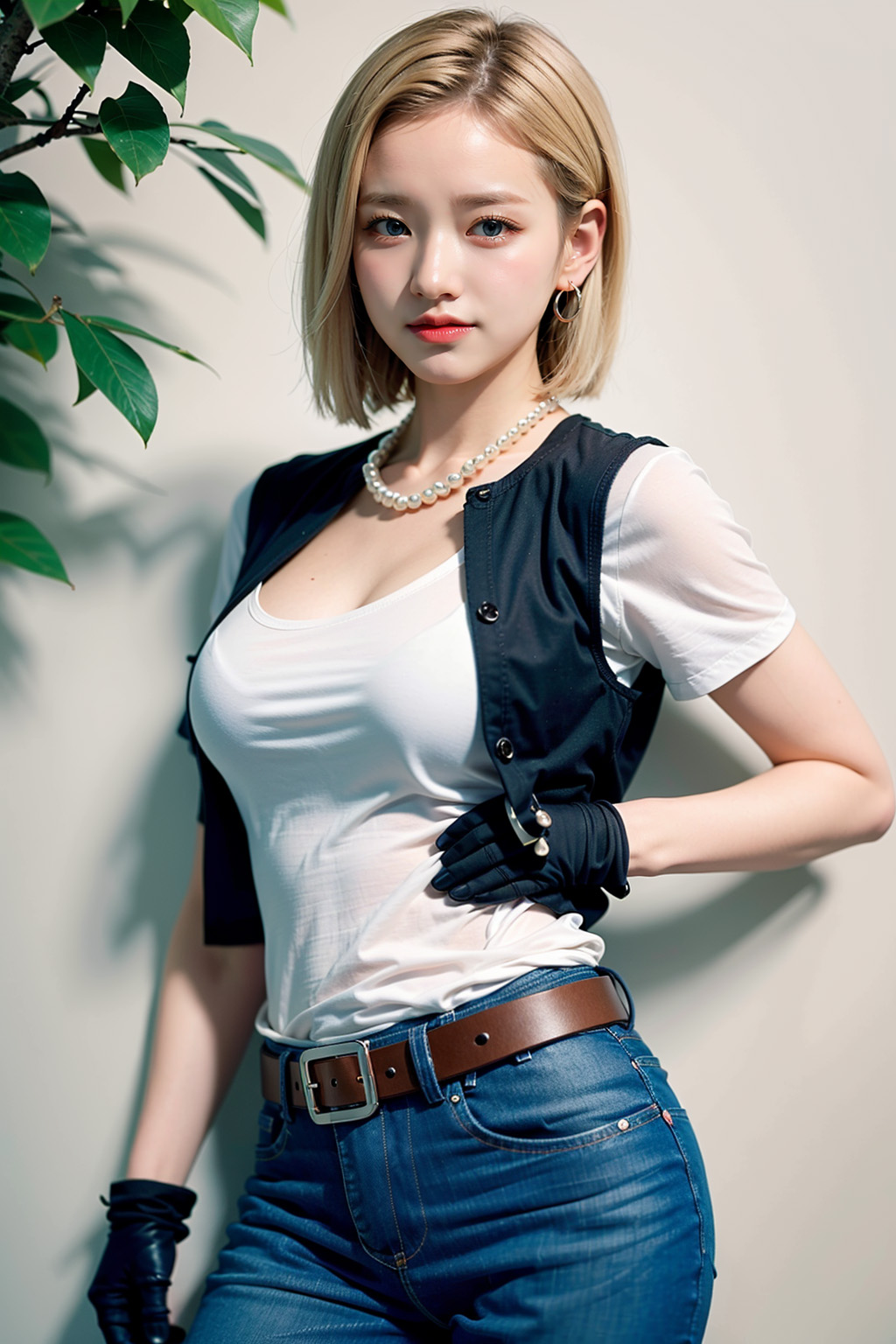 Real-life image of Android 18 from Dragon Ball created by AI