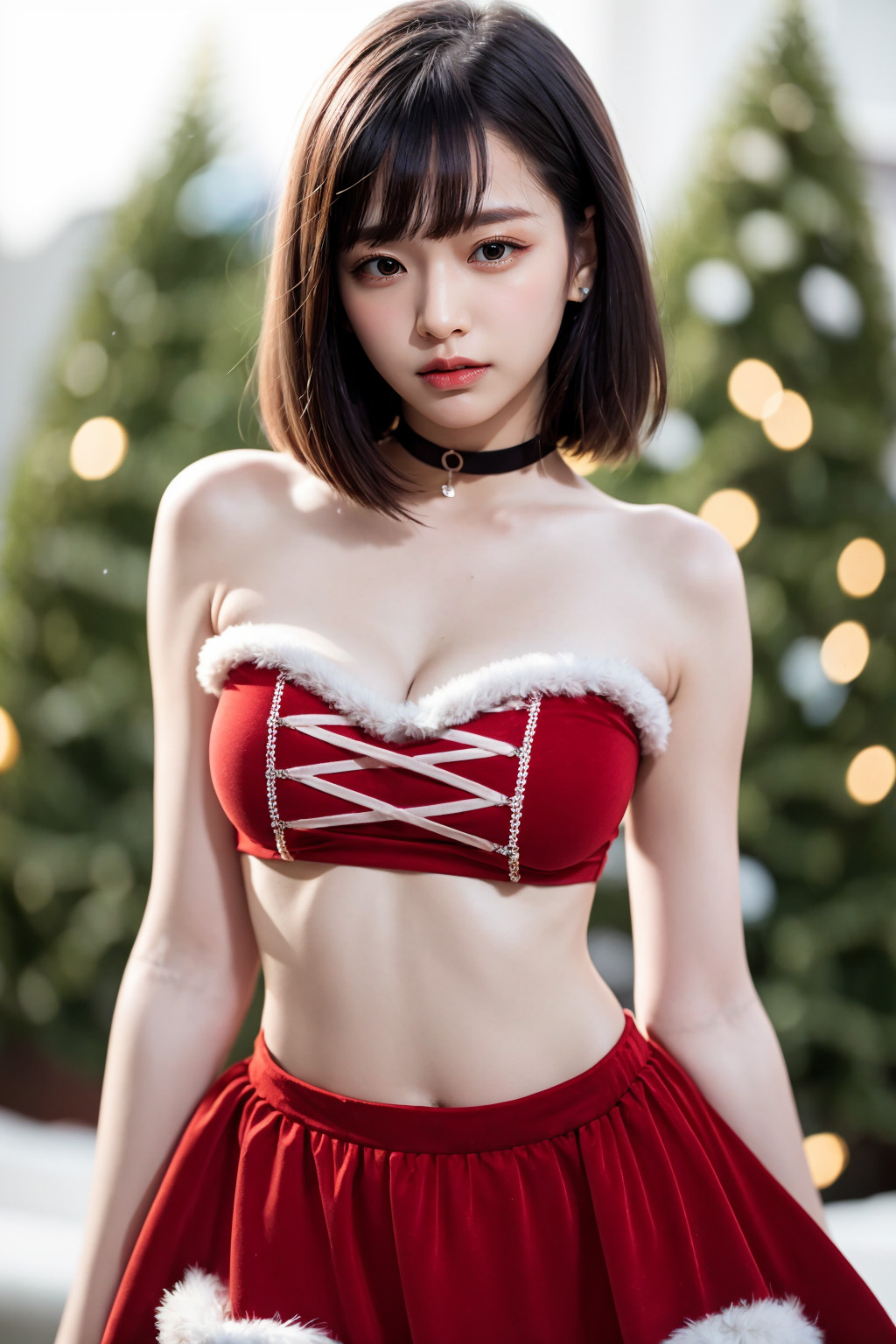 Cute and sexy Santa girl images generated by AI - 3