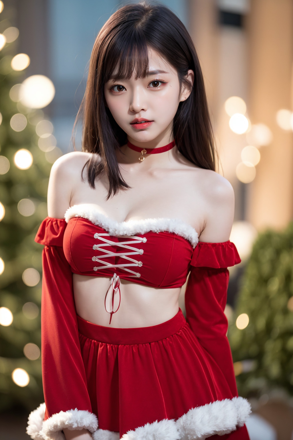 Cute and sexy Santa girl images generated by AI - 3