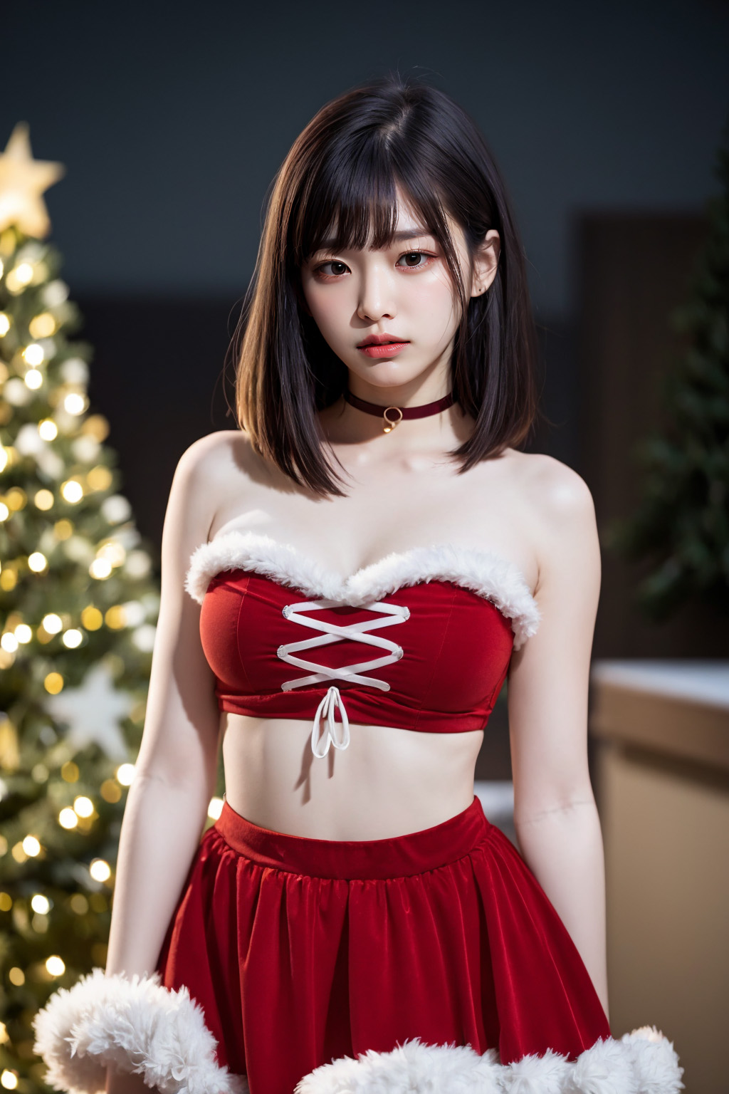 Cute and sexy Santa girl images generated by AI - 3